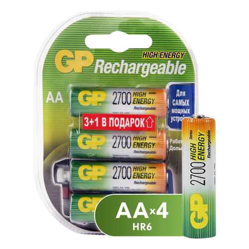 Аккумуляторная батарея GP Batteries 270AAHC3/1-2CR4 4 шт в ТехноПоинт