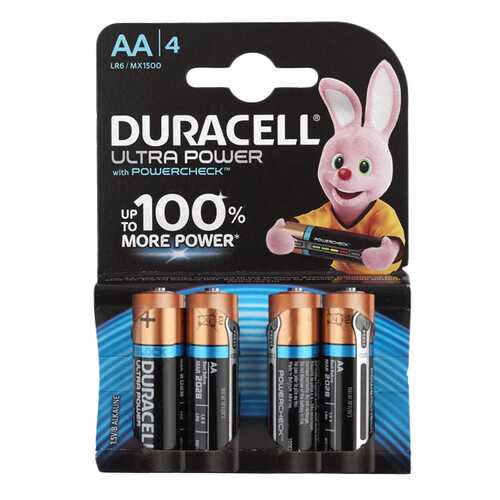 Батарейка Duracell Ultra Power LR6-4S 4 шт в ТехноПоинт