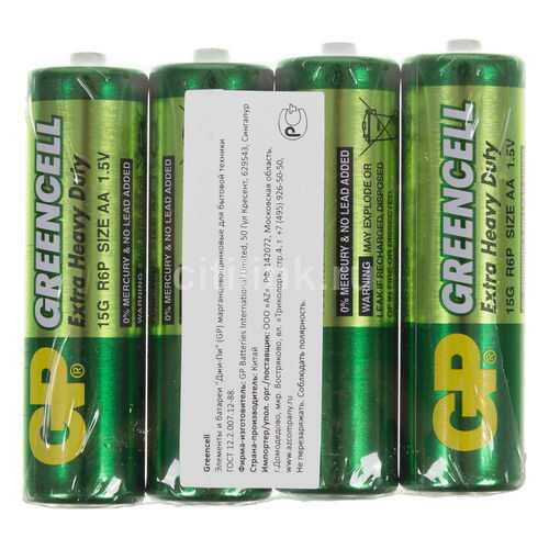 Батарейка GP Greencell AA R06-4BL 15G-2CR4 4 шт в ТехноПоинт