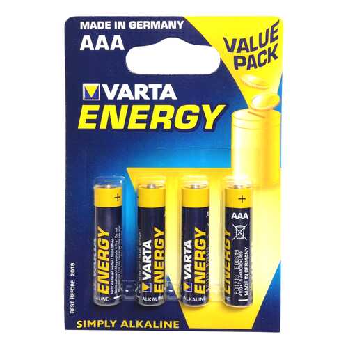 Батарейка Varta Energy LR03-4BL 4 шт в ТехноПоинт