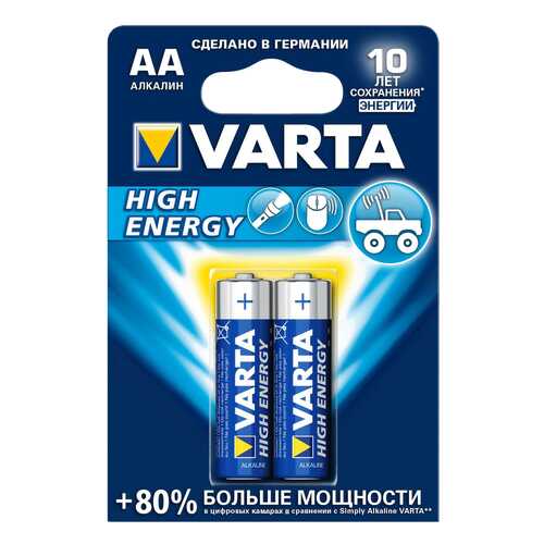 Батарейка Varta High Energy LR6-2BL 2 шт в ТехноПоинт