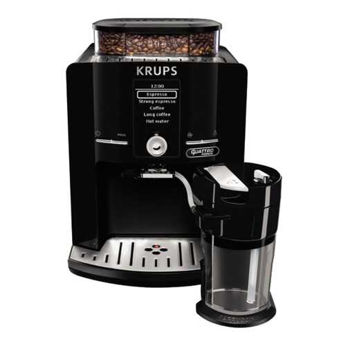 Кофемашина автоматическая Krups Quattro Force EA82F810 Black в ТехноПоинт