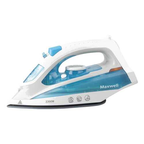 Утюг Maxwell MW-3055 White/Cyan в ТехноПоинт