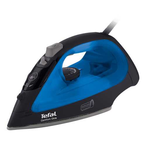 Утюг Tefal Comfort Glide FV2674E0 Black/Blue в ТехноПоинт