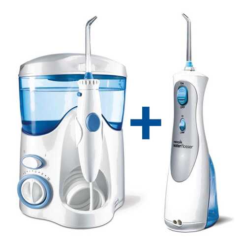 Ирригатор Waterpik WP-100 + Waterpik WP-450 White в ТехноПоинт